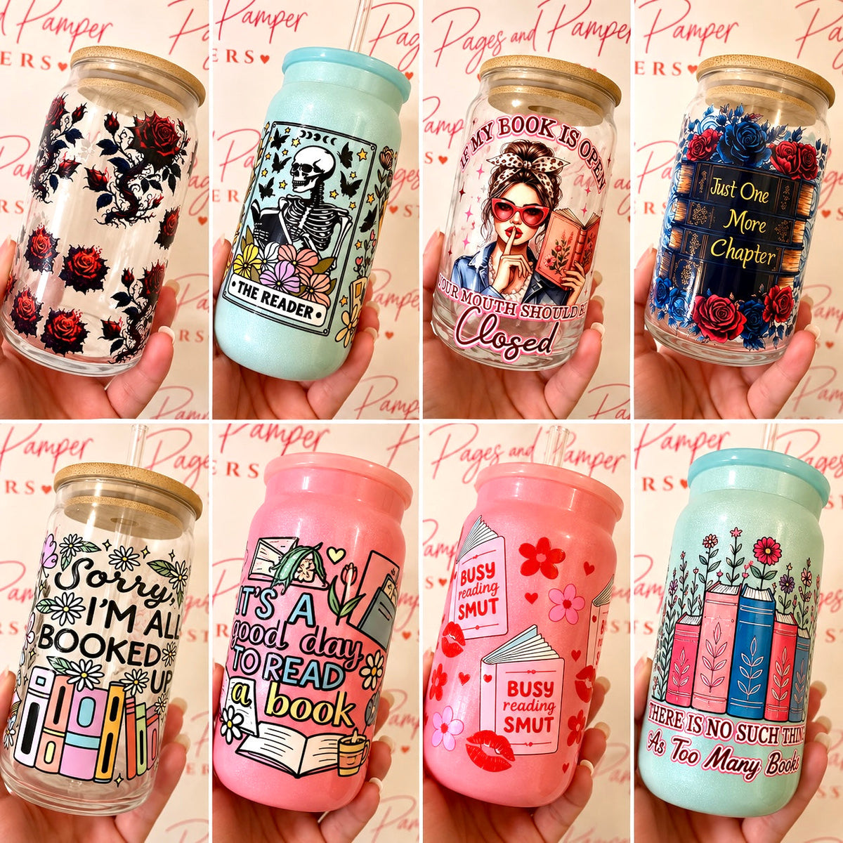 Bookish Glass Tumbler