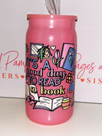 Bookish Glass Tumbler