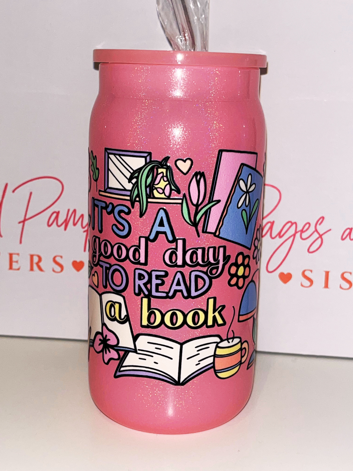 Bookish Glass Tumbler